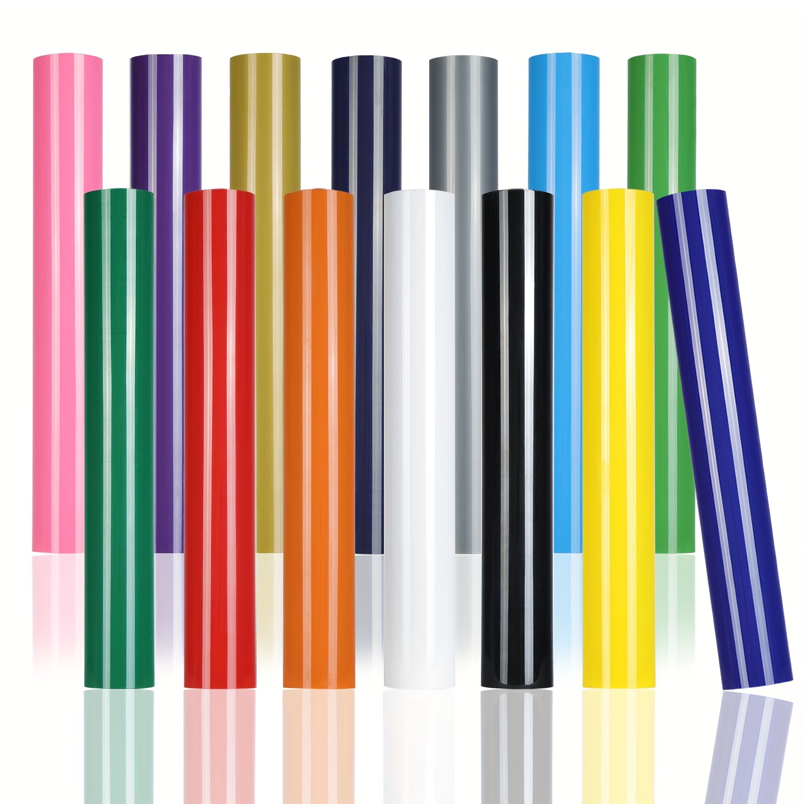 Heat Transfer Vinyl Roll - 4 renk 8 rulo yapışkanlı serisi