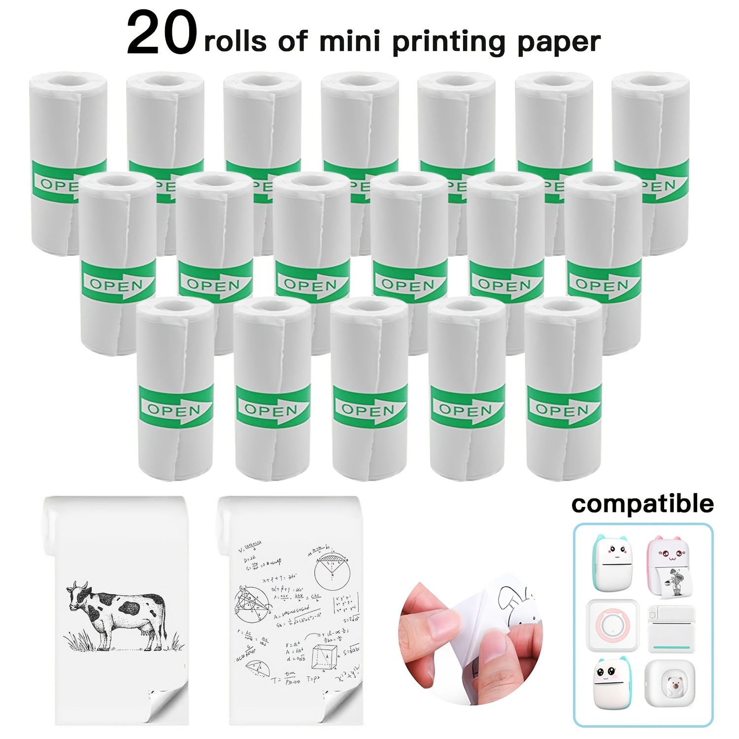 Heat Transfer Vinyl Roll - 5-10-20 Rulo Mini Baskı Kağıdı, Termal