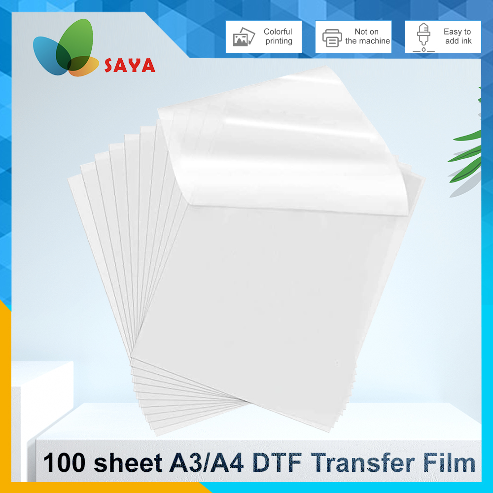 Heat Transfer Vinyl Roll - 50/100 Adet DTF Film A3/A4 Çift